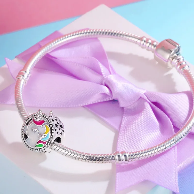 (immagine per) Charm tipo Pandora Bellissimo unicorno - SCC362 - Visualizza 5