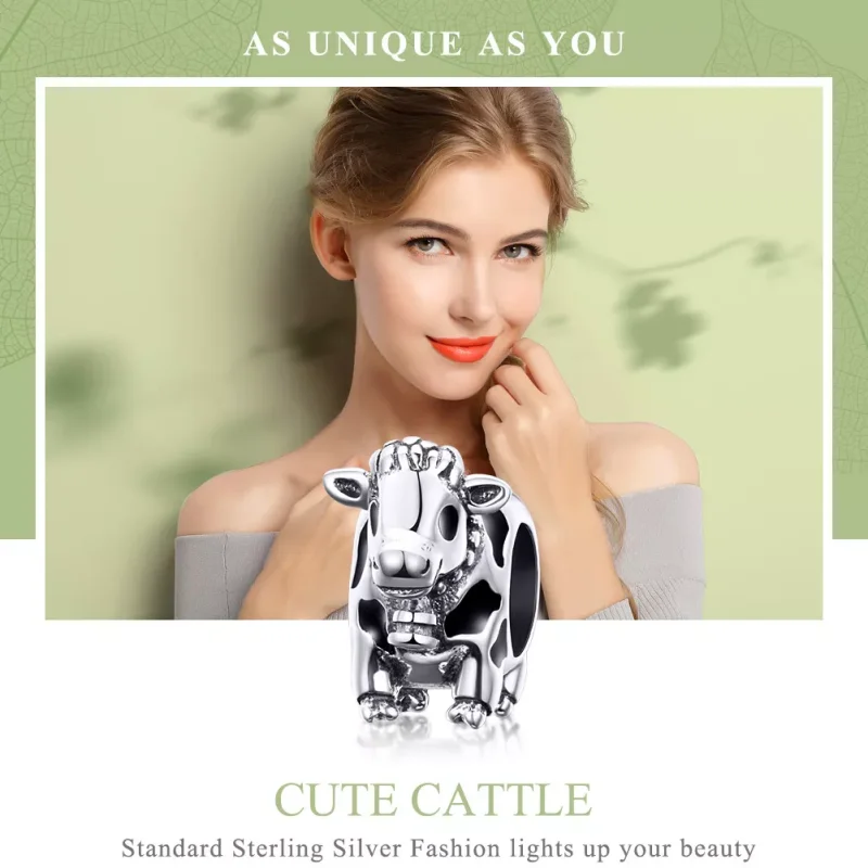(immagine per) Charm tipo Pandora Bestiame carino - SCC1049 - Visualizza 2