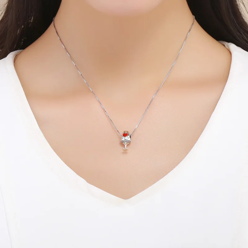 (immagine per) Charm tipo Pandora Bicchiere di vino rosso - SCC788 - Visualizza 5