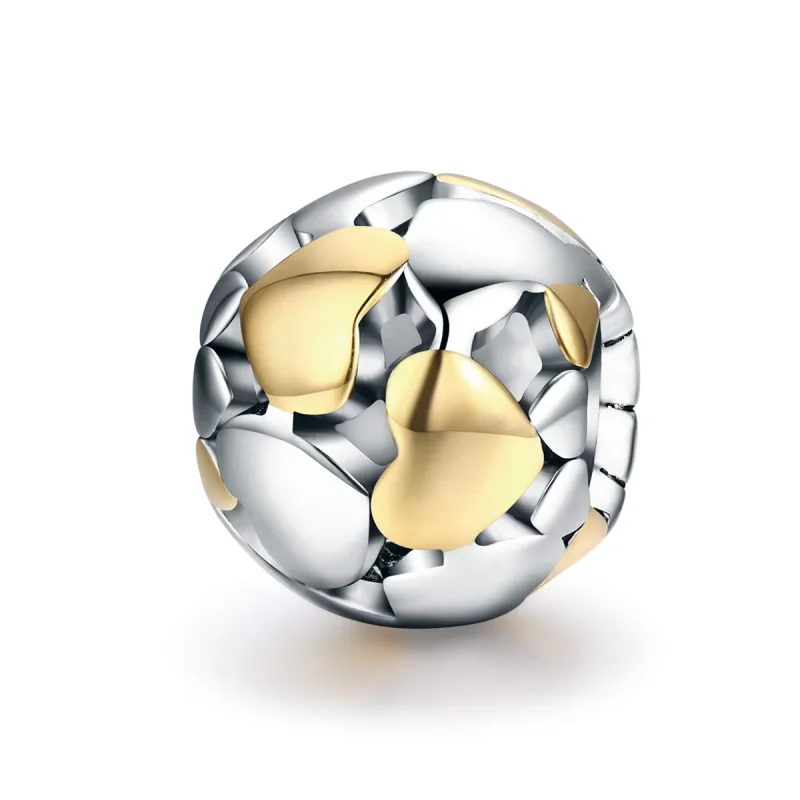 (immagine per) Charm tipo Pandora Bicolore Il mio cuore è luminoso - SCC537