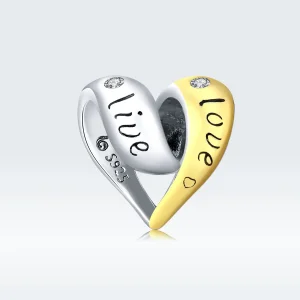(immagine per) Charm tipo Pandora Bicolore Innamorato - BSC227