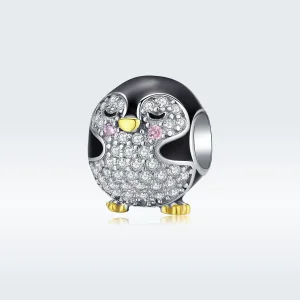 (immagine per) Charm tipo Pandora Bicolore Pinguino - BSC126