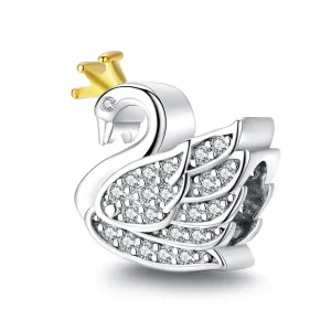 (immagine per) Charm tipo Pandora Bicolore Principessa Swan - SCC1343
