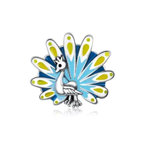 (immagine per) Charm tipo Pandora Blu Pavone - SCC1644