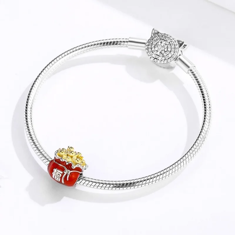 (immagine per) Charm tipo Pandora Borsa fortunata - BSC100 - Visualizza 3