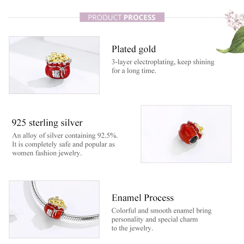 (immagine per) Charm tipo Pandora Borsa fortunata - BSC100 - Visualizza 8