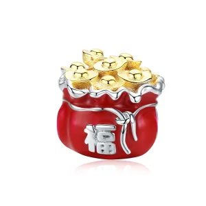 Charm tipo Pandora Borsa fortunata - BSC100 (immagine per) Charm tipo Pandora Borsa fortunata - BSC100