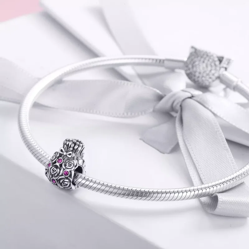 (immagine per) Charm tipo Pandora Borsa Rosa - SCC962 - Visualizza 3