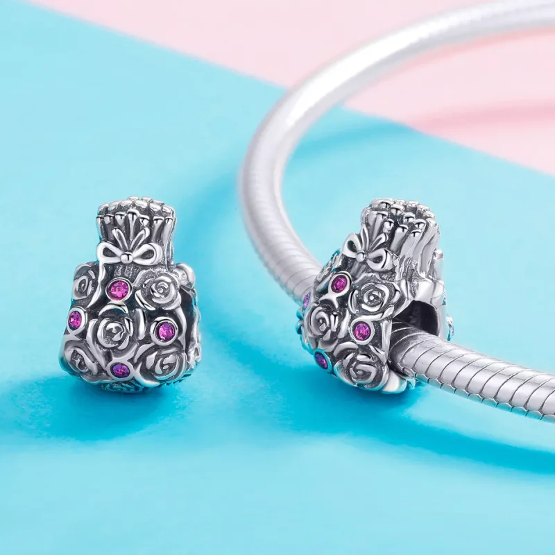 (immagine per) Charm tipo Pandora Borsa Rosa - SCC962 - Visualizza 4