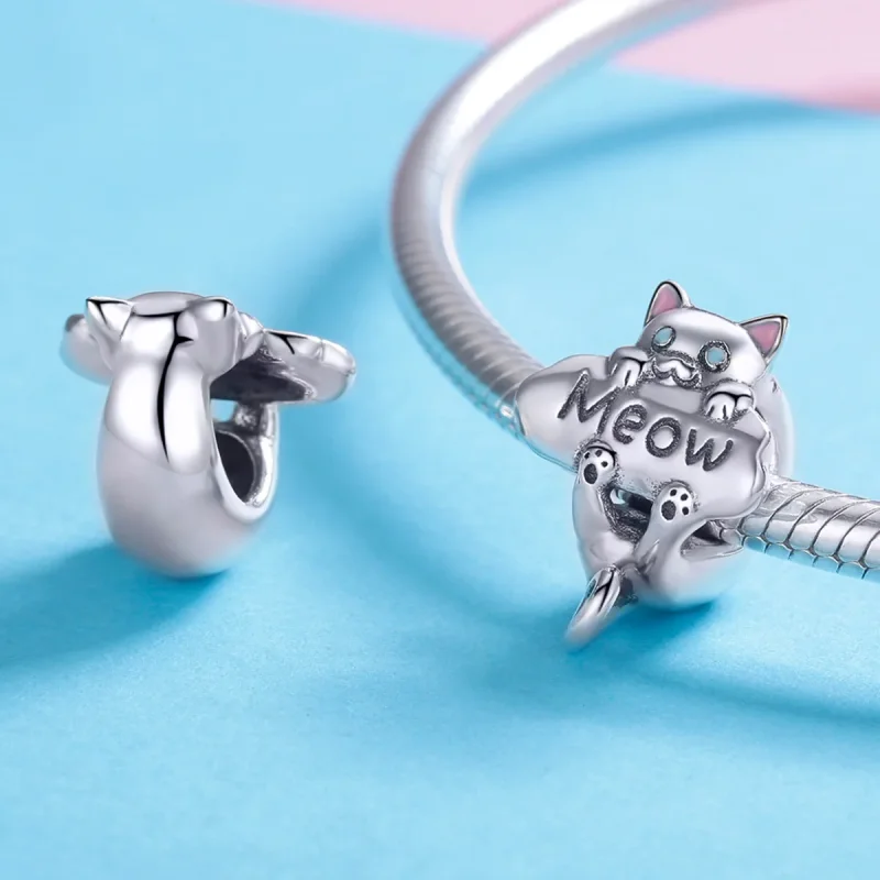 (immagine per) Charm tipo Pandora Bottiglia di profumo di gatto cattivo - SCC874 - Visualizza 4