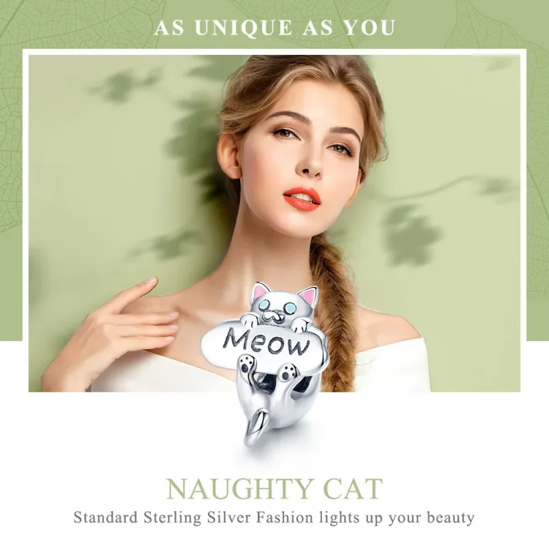 (immagine per) Charm tipo Pandora Bottiglia di profumo di gatto cattivo - SCC874 - Visualizza 6