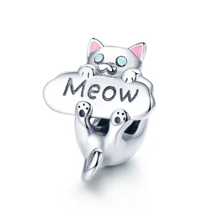 (immagine per) Charm tipo Pandora Bottiglia di profumo di gatto cattivo - SCC874