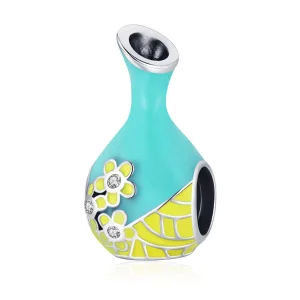 (immagine per) Charm tipo Pandora Bottiglia Di Vino Verde Menta - SCC1920