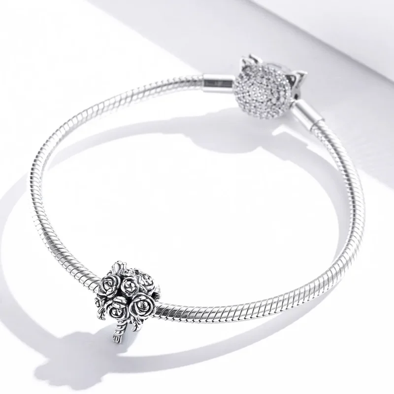 (immagine per) Charm tipo Pandora Bouquet da sposa - SCC1566 - Visualizza 3