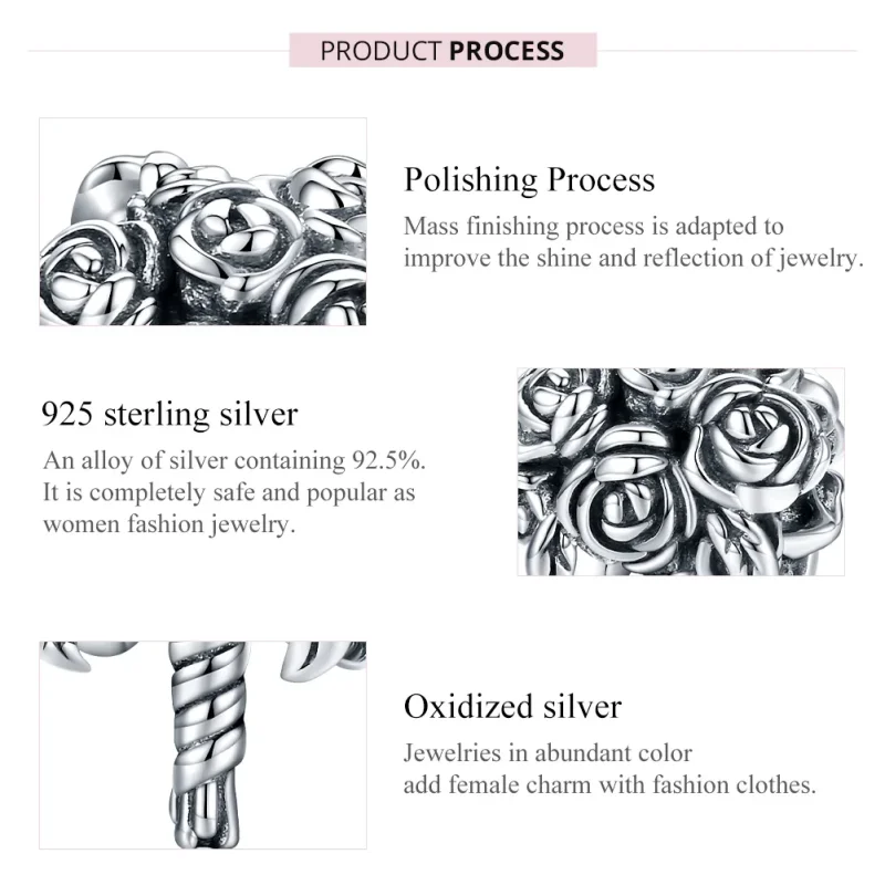(immagine per) Charm tipo Pandora Bouquet da sposa - SCC1566 - Visualizza 7