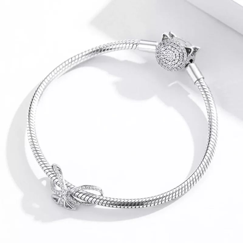 (immagine per) Charm tipo Pandora Brilla Farfalla - BSC469 - Visualizza 3