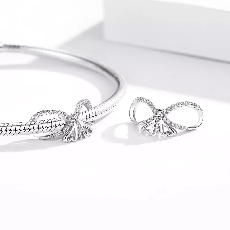 (immagine per) Charm tipo Pandora Brilla Farfalla - BSC469 - Visualizza 4