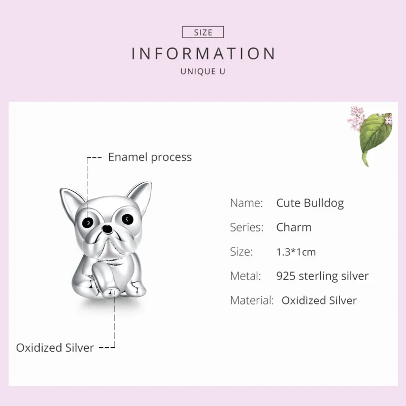 (immagine per) Charm tipo Pandora Bulldog francese carino - SCC1599 - Visualizza 7