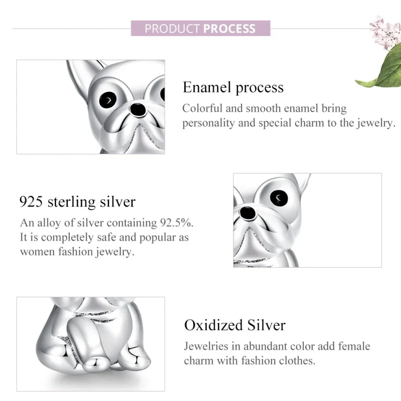 (immagine per) Charm tipo Pandora Bulldog francese carino - SCC1599 - Visualizza 8