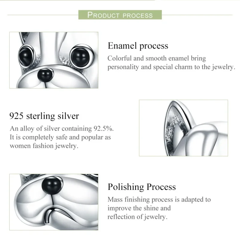 (immagine per) Charm tipo Pandora Bulldog francese - SCC315 - Visualizza 6