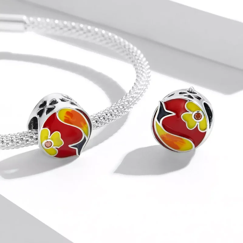 (immagine per) Charm tipo Pandora Buona fortuna Koi - SCC2066 - Visualizza 4