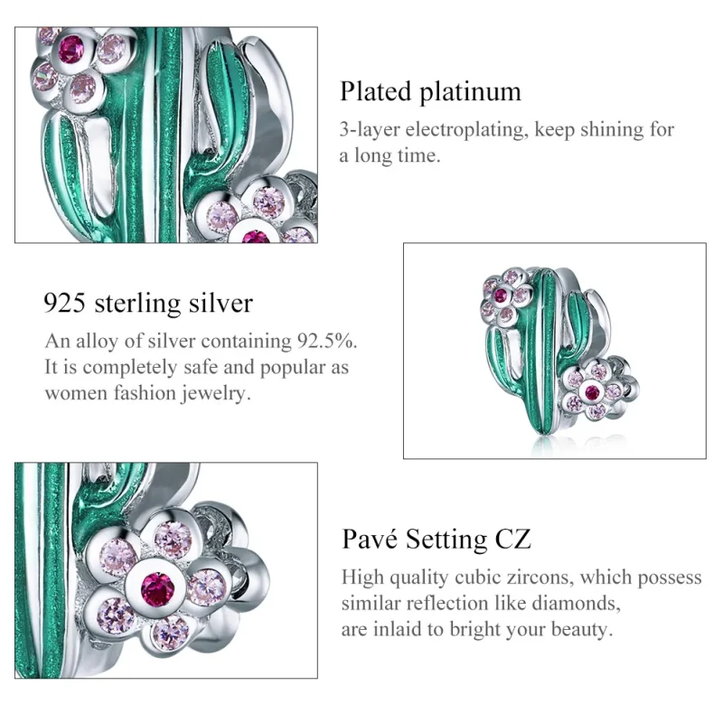 (immagine per) Charm tipo Pandora Cactus - BSC261 - Visualizza 7