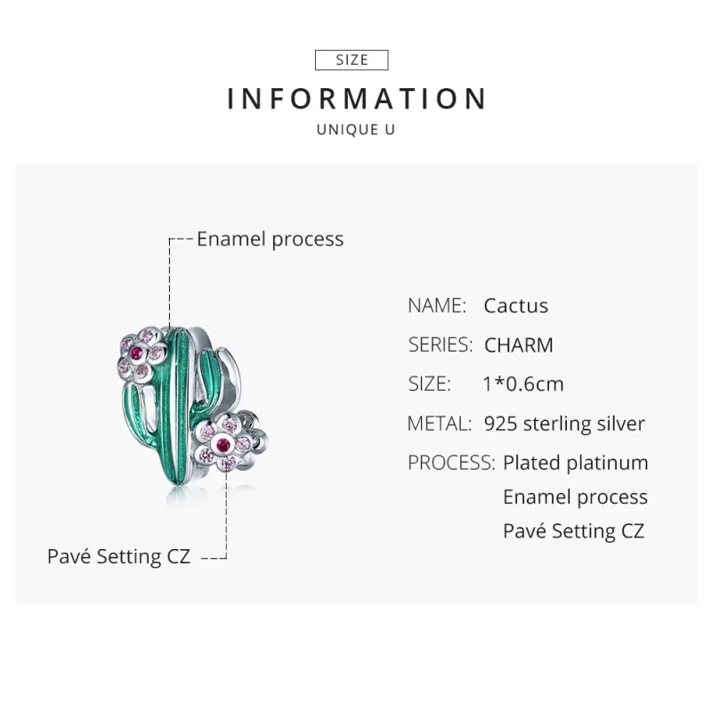 (immagine per) Charm tipo Pandora Cactus - BSC261 - Visualizza 8