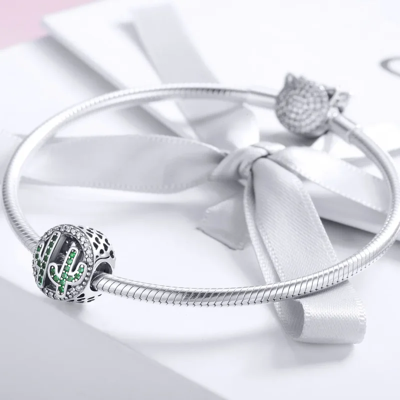 (immagine per) Charm tipo Pandora Cactus vibrante verde - SCC918 - Visualizza 3