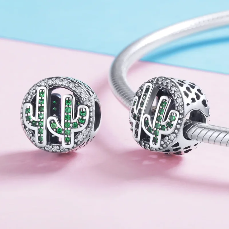 (immagine per) Charm tipo Pandora Cactus vibrante verde - SCC918 - Visualizza 4