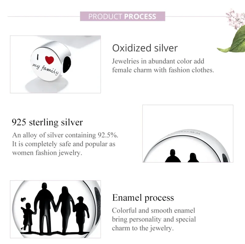 (immagine per) Charm tipo Pandora Calda famiglia - SCC1662 - Visualizza 7
