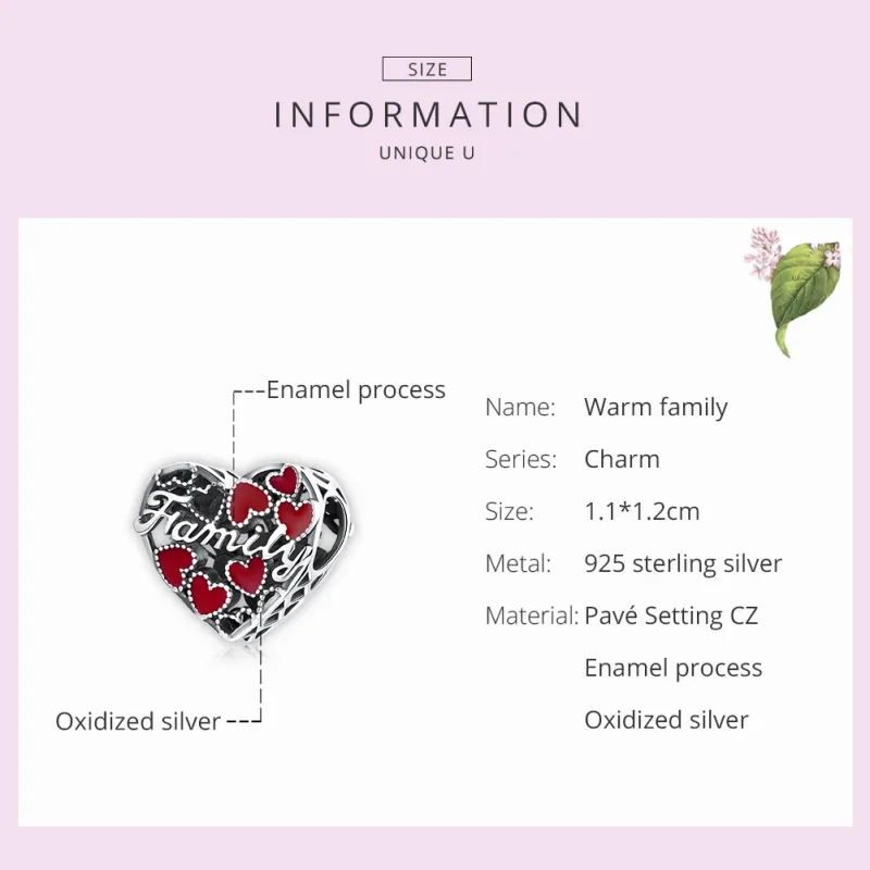 (immagine per) Charm tipo Pandora Calda famiglia - SCC1750 - Visualizza 7