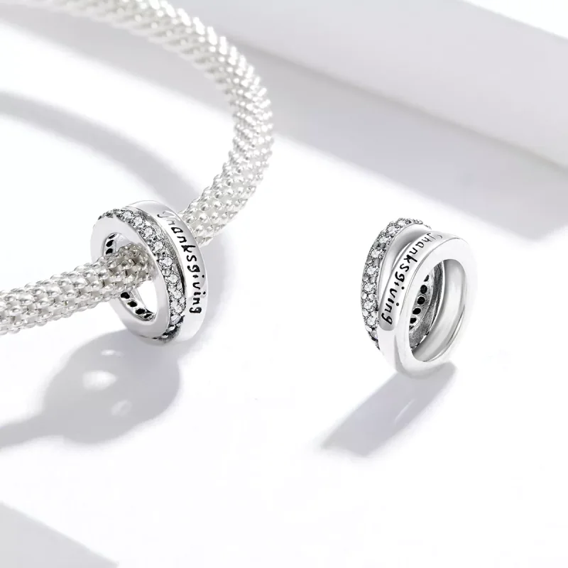 (immagine per) Charm tipo Pandora Caloroso Ringraziamento - SCC1632 - Visualizza 4