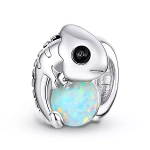 Charm tipo Pandora Camaleonte divertente - BSC254 (immagine per) Charm tipo Pandora Camaleonte divertente - BSC254