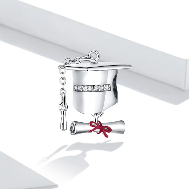 (immagine per) Charm tipo Pandora Cappello di laurea - BSC357 - Visualizza 2