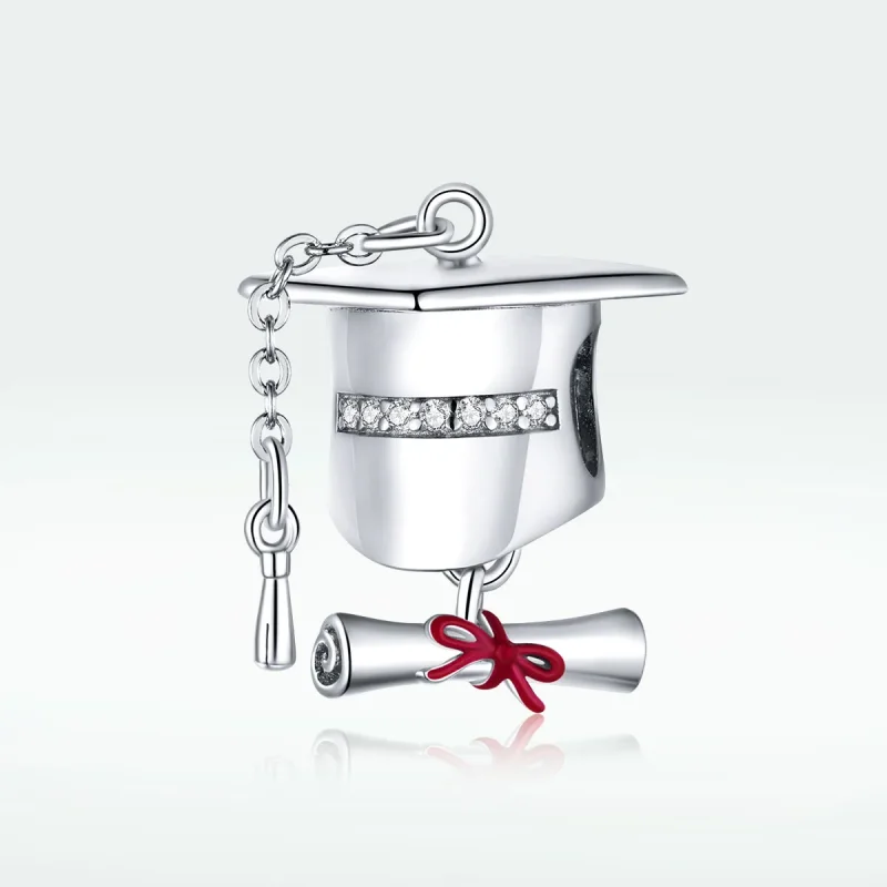 (immagine per) Charm tipo Pandora Cappello di laurea - BSC357 - Visualizza 5