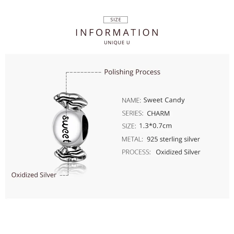 (immagine per) Charm tipo Pandora Caramella dolce - BSC353 - Visualizza 8