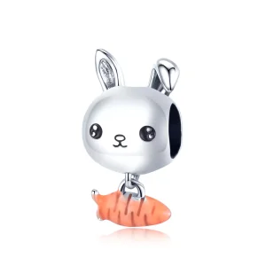 Charm tipo Pandora Carota Coniglio Carino - BSC272 (immagine per) Charm tipo Pandora Carota Coniglio Carino - BSC272