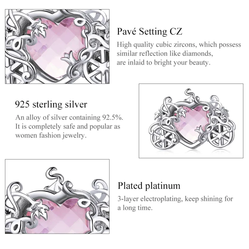 (immagine per) Charm tipo Pandora Carrozza magica - BSC412 - Visualizza 7