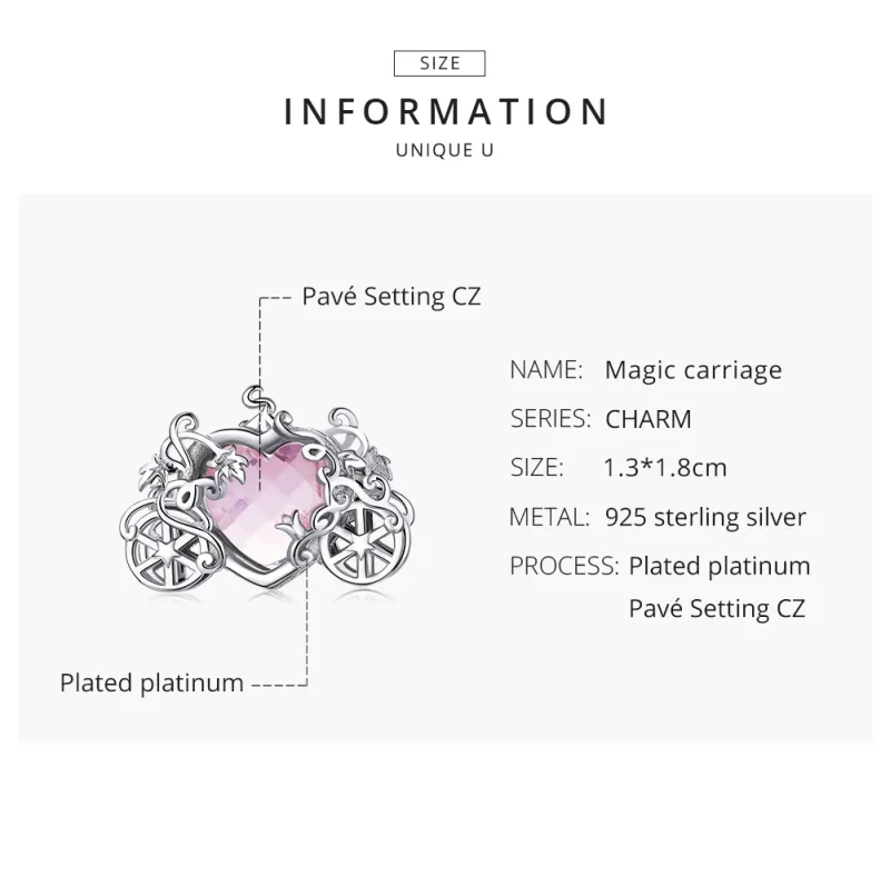 (immagine per) Charm tipo Pandora Carrozza magica - BSC412 - Visualizza 8
