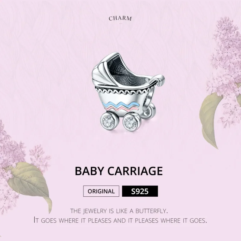 (immagine per) Charm tipo Pandora Carrozzina per neonati - SCC1539 - Visualizza 6