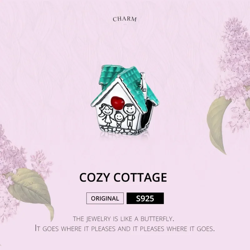 (immagine per) Charm tipo Pandora Casetta accogliente - SCC1518 - Visualizza 6