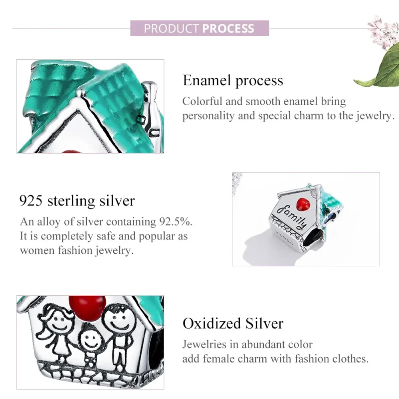 (immagine per) Charm tipo Pandora Casetta accogliente - SCC1518 - Visualizza 8