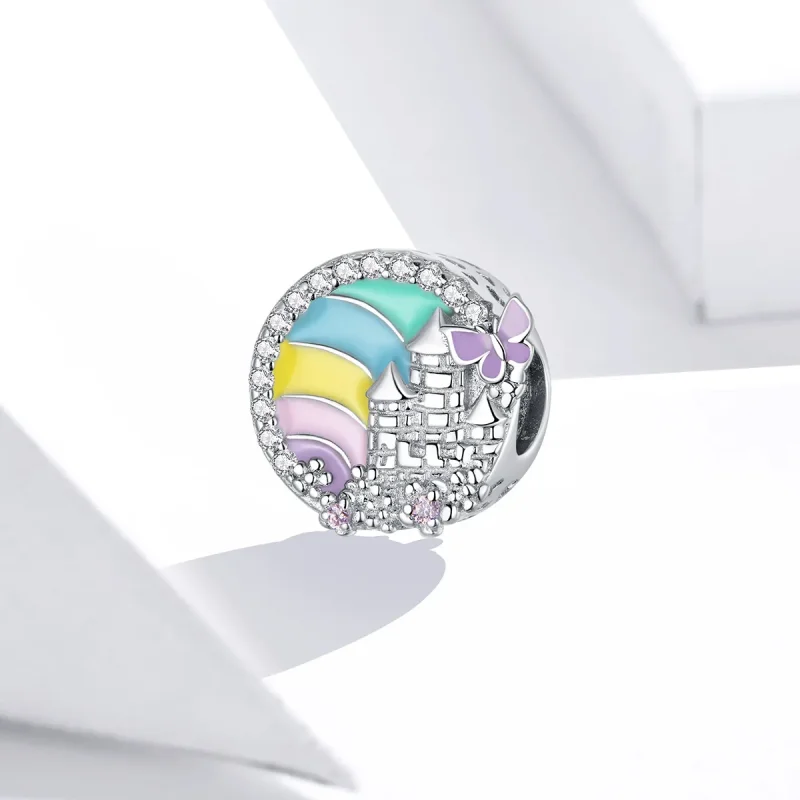 (immagine per) Charm tipo Pandora Castello Arcobaleno - SCC1585 - Visualizza 2