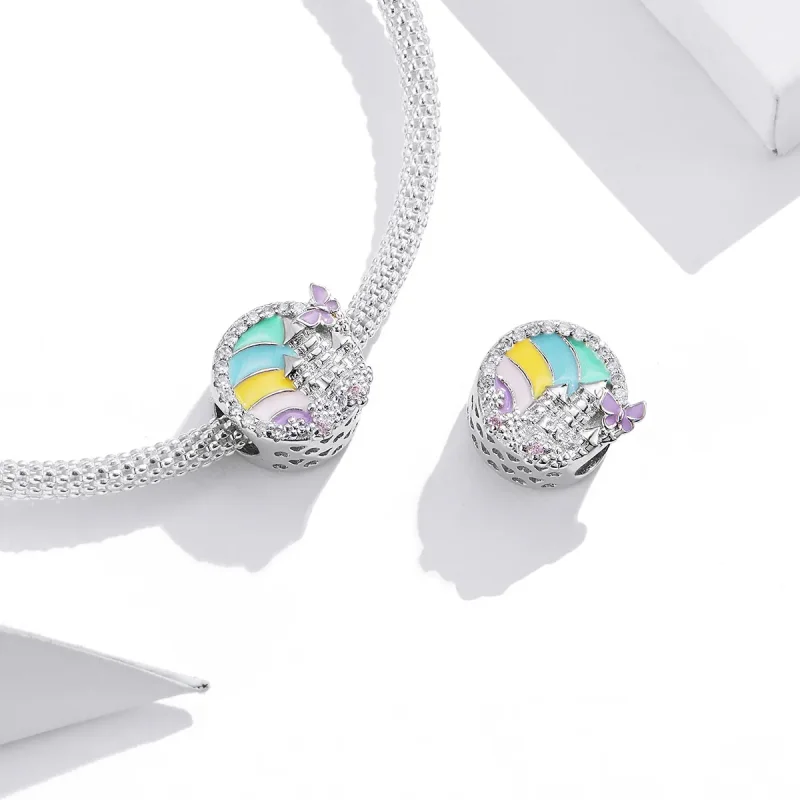 (immagine per) Charm tipo Pandora Castello Arcobaleno - SCC1585 - Visualizza 3