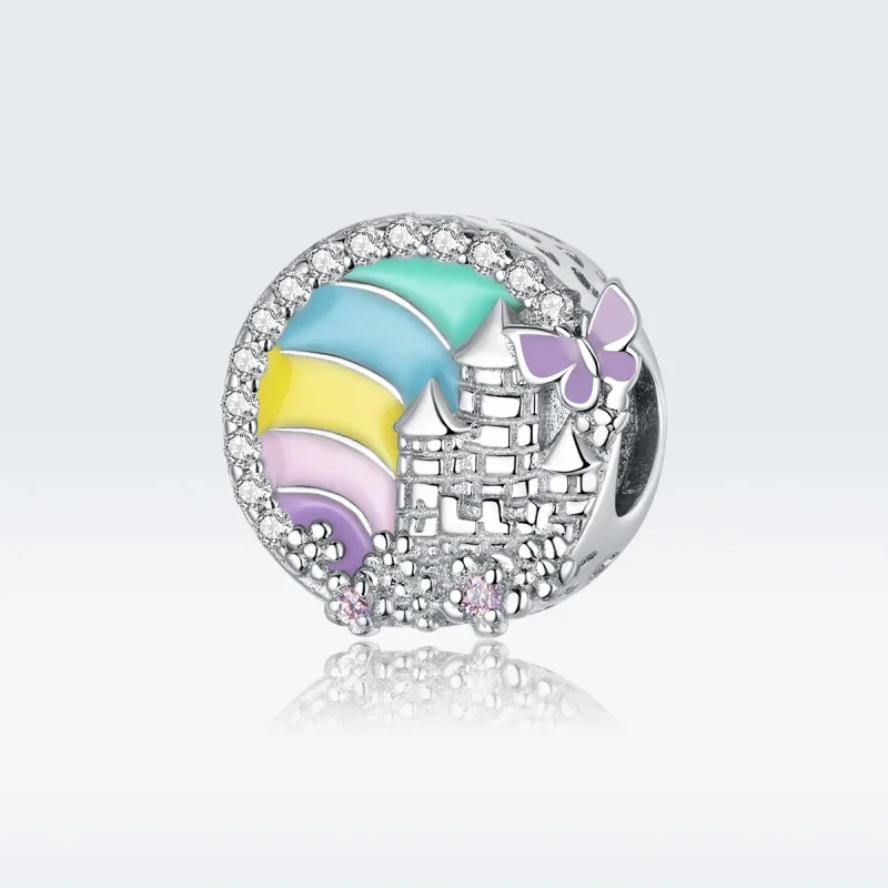 (immagine per) Charm tipo Pandora Castello Arcobaleno - SCC1585 - Visualizza 5