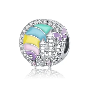 (immagine per) Charm tipo Pandora Castello Arcobaleno - SCC1585