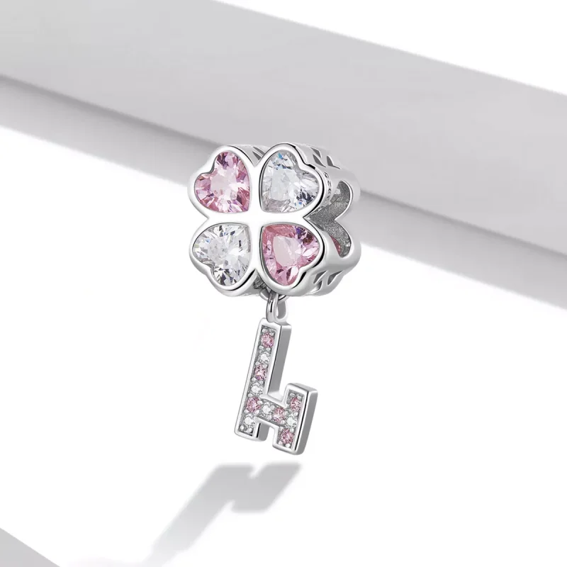 (immagine per) Charm tipo Pandora Chiave del trifoglio del cuore - SCC2123 - Visualizza 2
