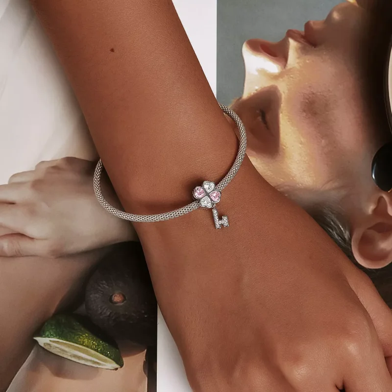 (immagine per) Charm tipo Pandora Chiave del trifoglio del cuore - SCC2123 - Visualizza 5