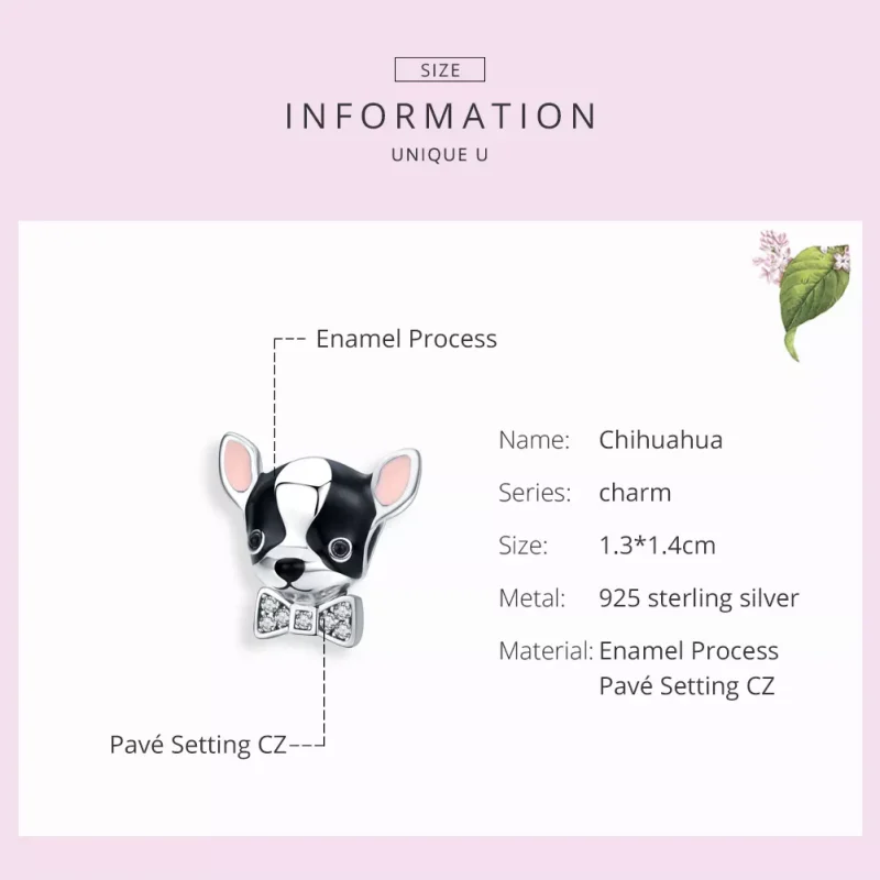 (immagine per) Charm tipo Pandora Chihuahua - SCC1310 - Visualizza 3
