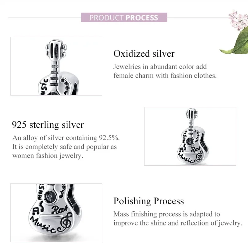 (immagine per) Charm tipo Pandora Chitarra semplice - SCC1708 - Visualizza 8